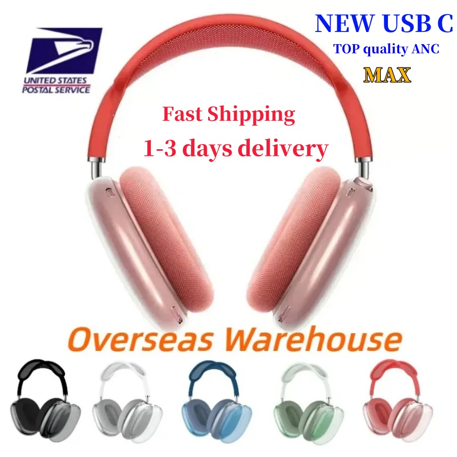 For Airpods Max 2 ANC metal bluetooth Headphone Accessories Transparent TPU Solid Silicone Waterproof Protective case AirPod Maxs Headphones Headset cover Case