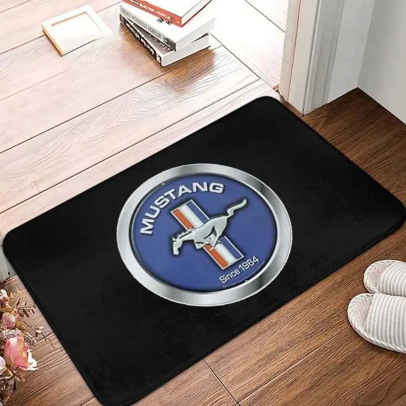 Ford Mustang Doormat Anti-skid Super Absorbent Bathroom Floor Mats Home Entrance Rugs Kitchen Living Room Bedroom Carpet Footpad Y250210