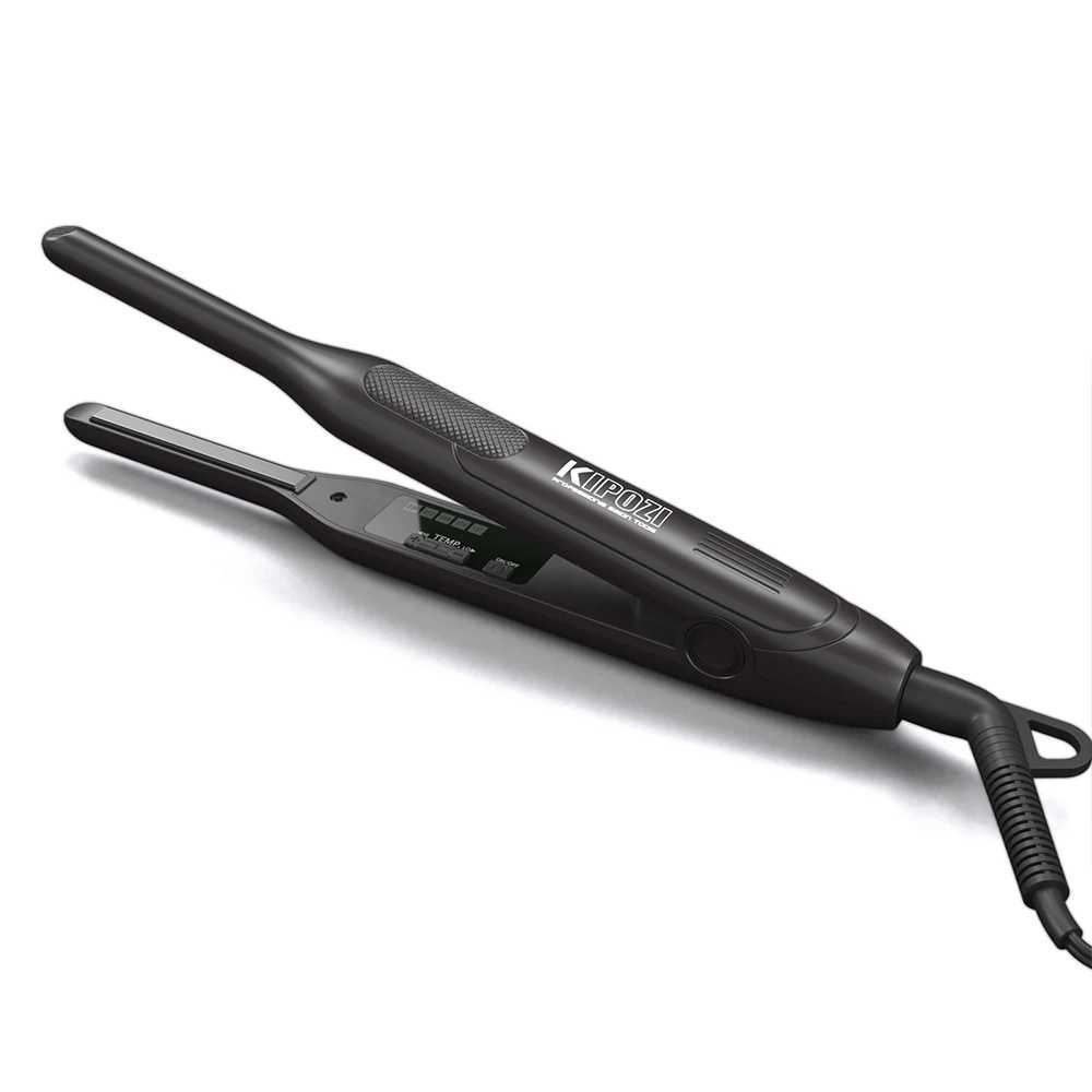 KIPOZI Titanium Small Hair Straightener Short Hair Pixue Cut Titanium Dual Voltage Flat Hair Iron Thin Pencil Beard StraightenerXJ250210