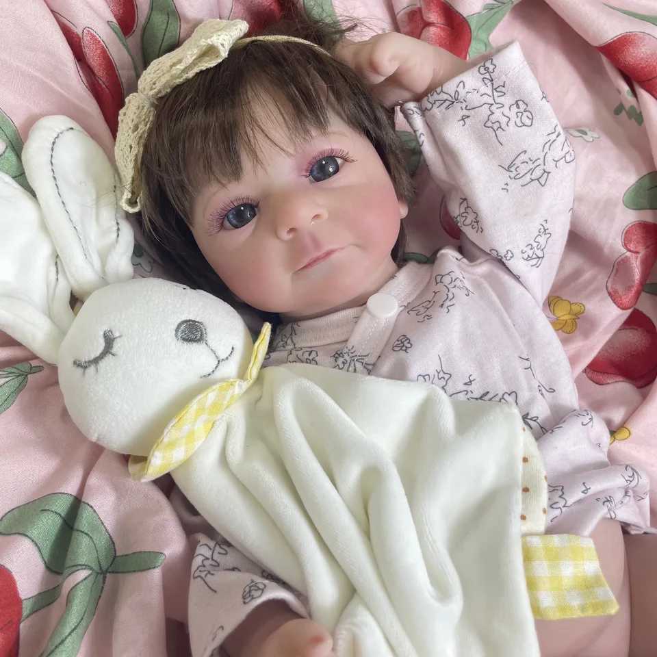 MRB 17-18Inch Finished Reborn Dolls Felicia Silicone Vinyl Or Cloth Doll Lifelike Adorable Newborn Girl Best Christmas Gift X250210