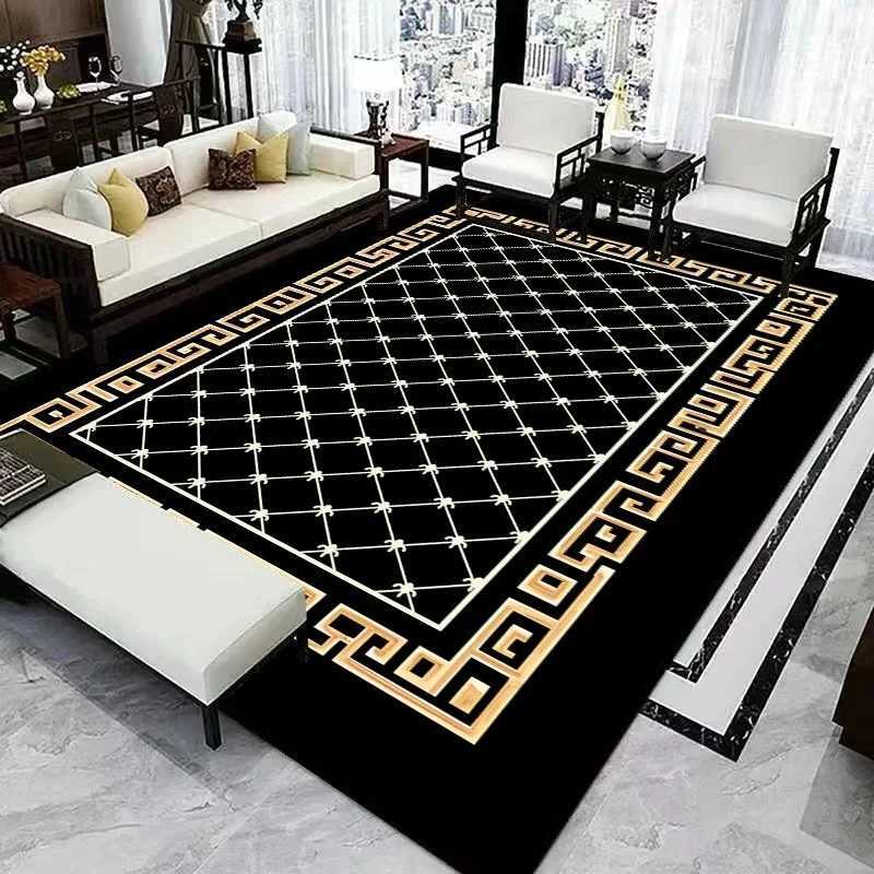 Nordic Light Luxury Living Room Rugs Modern Simplicity Style Bedroom Geometry Carpet Decor Non-slip Floor Mats Big Size Decorate Y250210