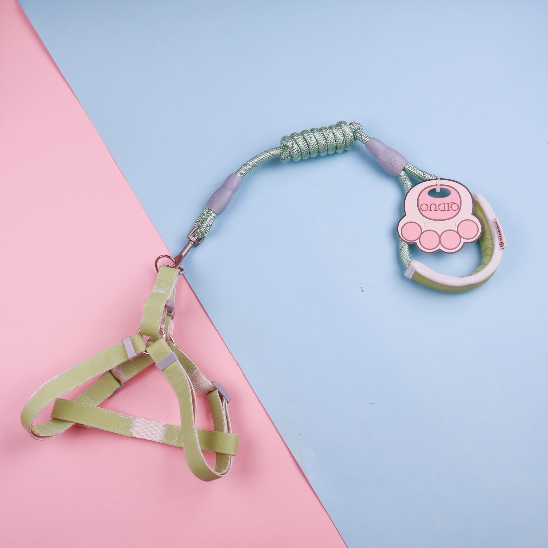 Traction rope for dogs large chest harness foam handle dog walking rope round rope pet harness traction dog collar clothes designer bag