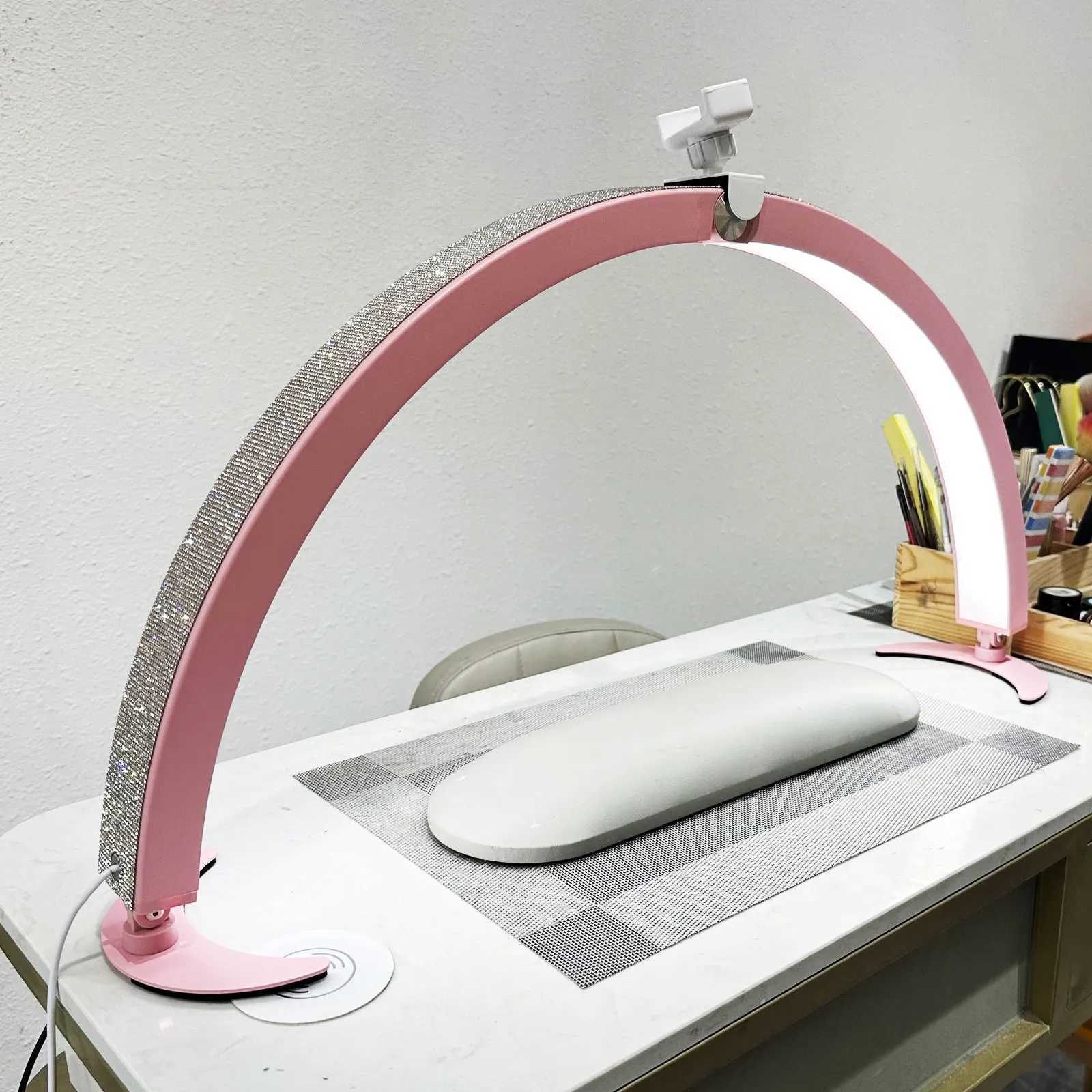 Half-moon nail light with remote control skin care and beauty lighting fill light adjustable brightness folding W250210