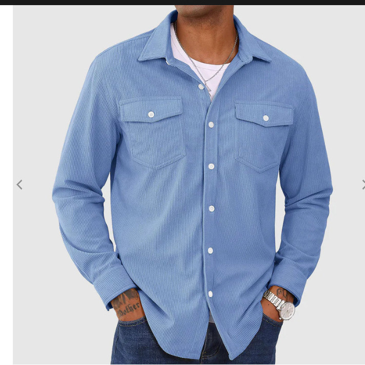 Fall/winter 2023 new corduroy workwear shirt for mens clothing 241024