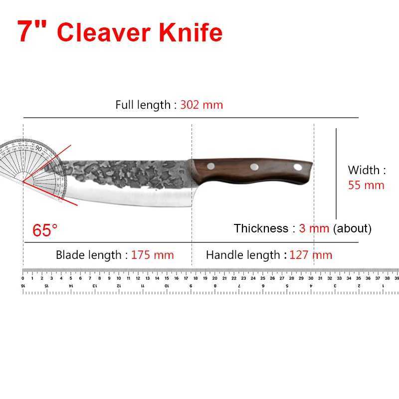 Handmade Forged Kitchen Knife Japanese Chef Knife Stainless Steel Knife for Meat Fruit Fish Vegetables Butcher Cooking KnifeXJ250210