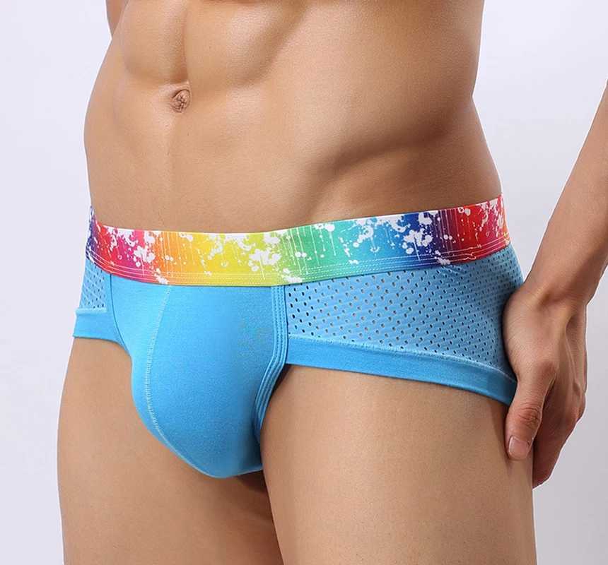Mens Fashion Sexy Gay Classic Mens Briefs New Male Sleepwear Panties Low Waist Underpants Modal Underwears Briefs W250210