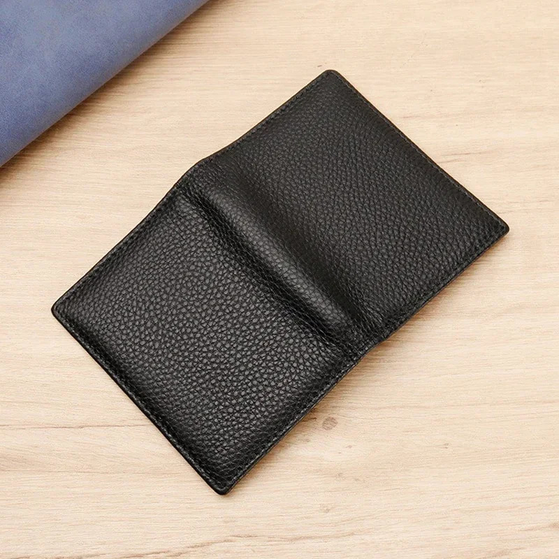 Bifold RFID Card Wallet for Men Genuine Leather Slim Business ID Card Case Thin Male Organizer Men Credit Card Holder Wallets 250208