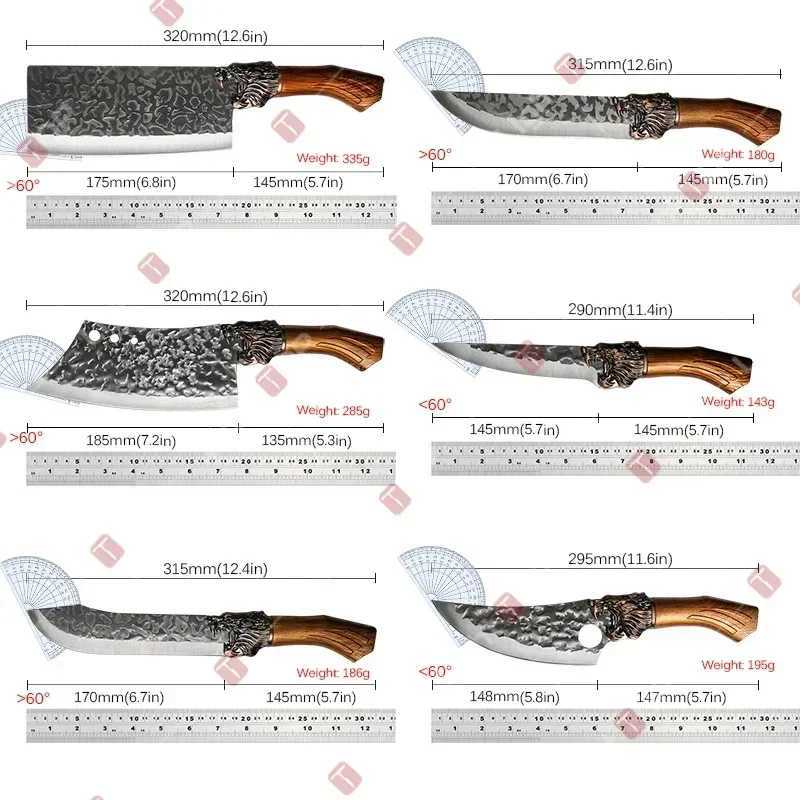 orged Boning Knife Professional Kitchen Butcher Knife Fish Meat Cleaver Stainless Steel BBQ Knife Scissor Set Cooking ToolXJ250210