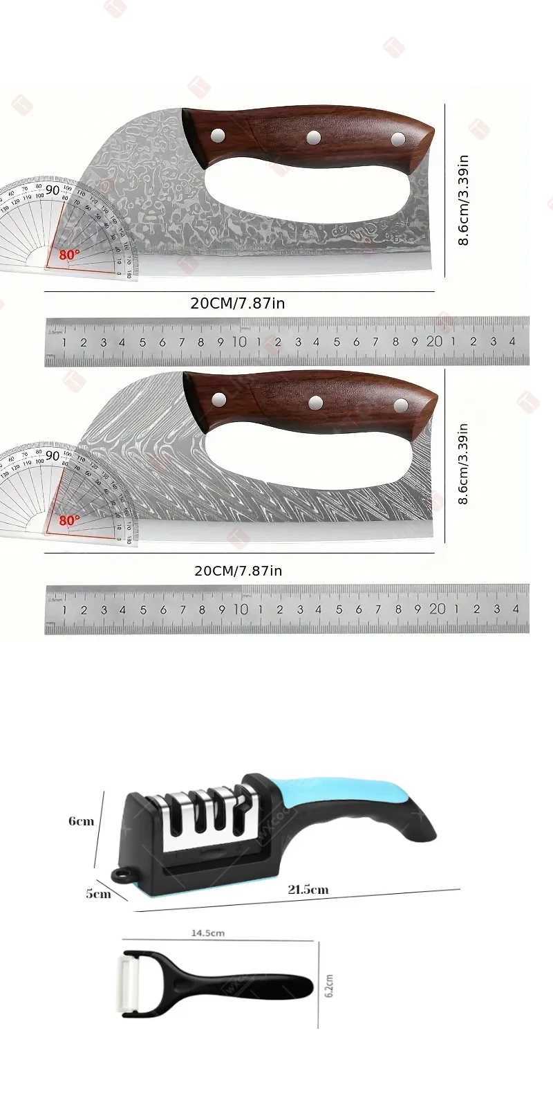 NEW Effort Saving Kitchen Knife Stainless Steel Household Chefs Knife Multifunctional Meat Cutter Vegetable Knife Chopper KnifeXJ250210
