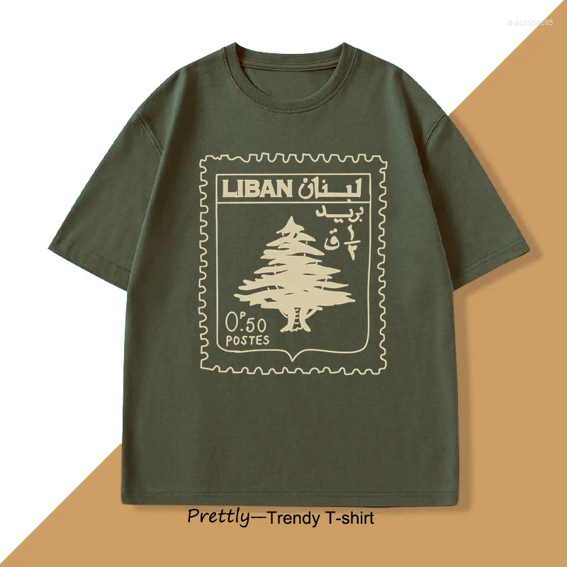 Men's T Shirts Lebanon Vintage Tshirt Support Lebanese Printed T-shirt Men Women Cotton Short Sleeve Clothes Graphic