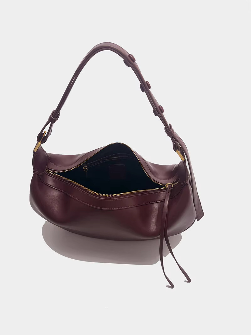 New Crescent Armpit Bag For Women Large Capacity Shoulder PU Leather Crossbody Bags Trendy Purs Dumpg