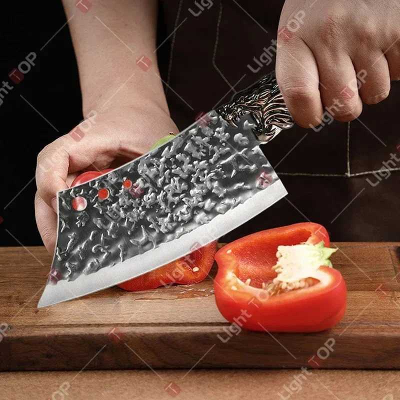 orged Boning Knife Professional Kitchen Butcher Knife Fish Meat Cleaver Stainless Steel BBQ Knife Scissor Set Cooking ToolXJ250210