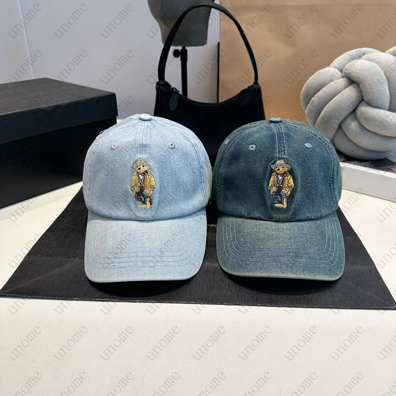 Hat Embroidered Cute Bear Versatile Baseball cap Washed Soft Top womens mens casquette Couple Sunshade Duck Tongue Hats CSD2502104