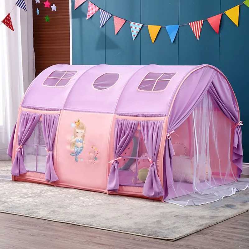 Large Kids Play House Tent With Window Portable Children Bed Tent For Boys Girls Indoor Play Game House Castle X250210