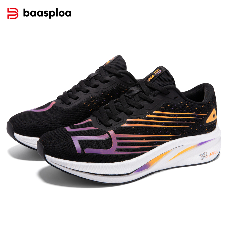 Baasploa Women Running Shoes Carbon Plate Professional Jogging Sneaker Female Casual Breathable Sports Shoes