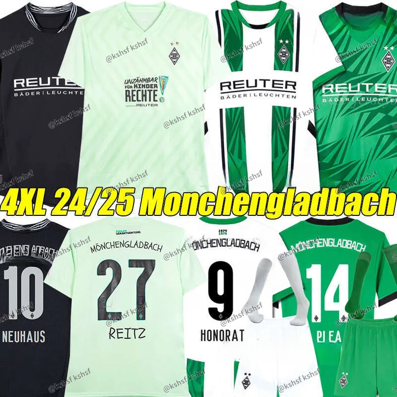 4XL 24/25 Borussia Monchengladbach soccer jerseys Children's Righ Special Kit Gladbach KLEINDIENST PLEA HONORAT CVANCARA men kids Ki sock set foootball 1a5 eb2