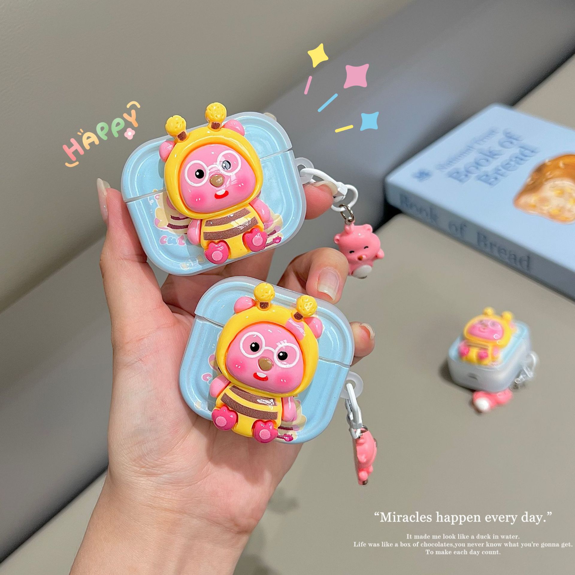 Bee Loopy is suitable for Pro2 and Pro3 protective cases, Apple earphones, and Airpod2 protective cases