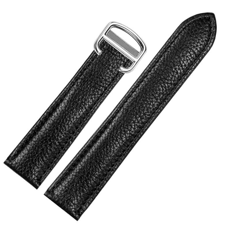 Leather strap KDY double tailed lychee pattern 20/22/23/25mm cowhide wristband suitable for tanks