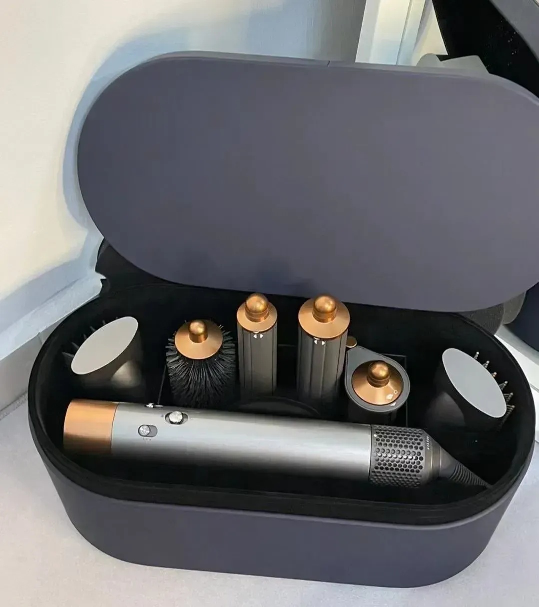 7 In 1 Brush Brushless High Speed with Diffuser Ionic Blow Dryer Air Styling Comb Auto Hair Curler