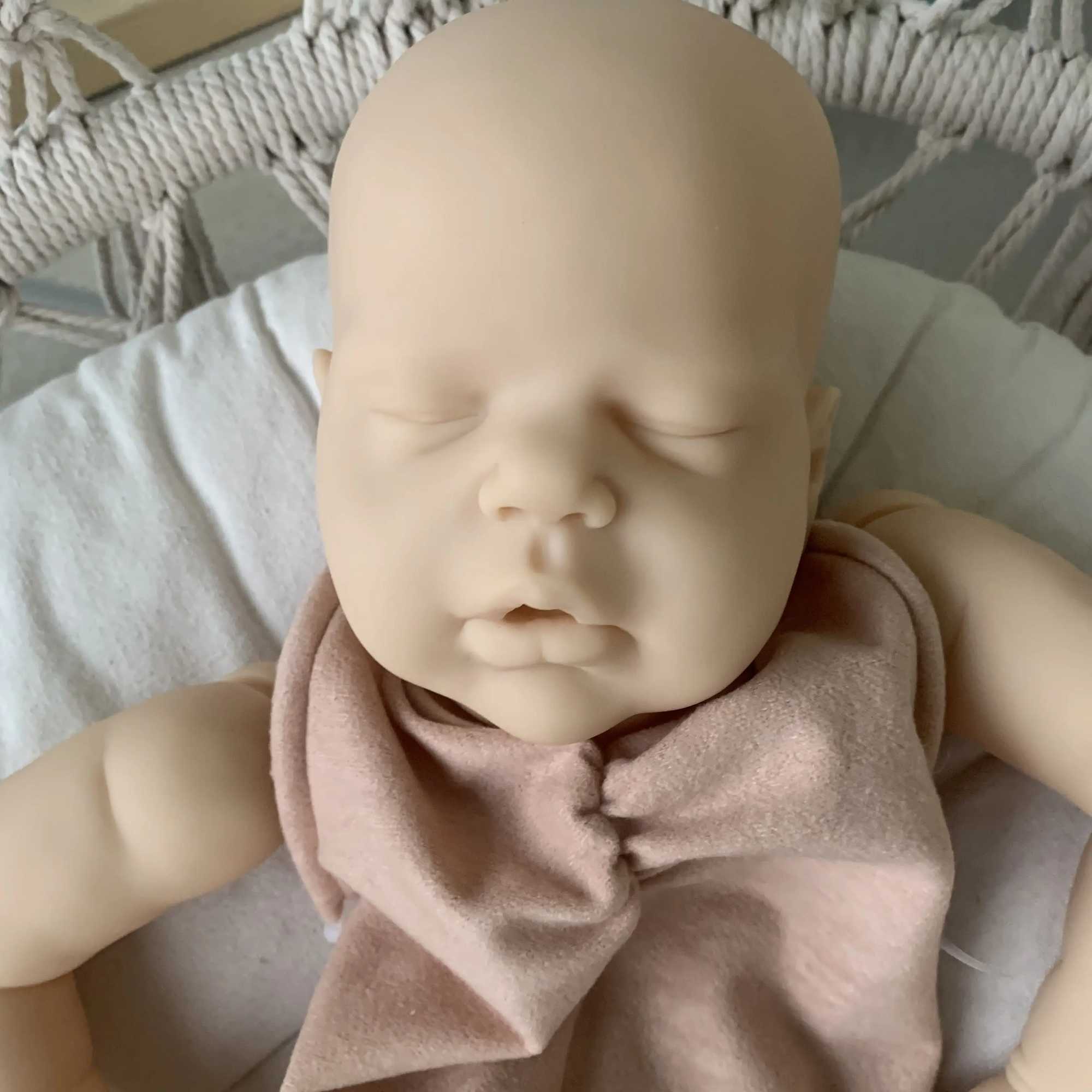 22Inch Reborn Doll Kit Alexis Sleeping Baby Girl Unpainted DIY Doll Parts Art Doll Gift Toys Kids Drop Shipping X250210