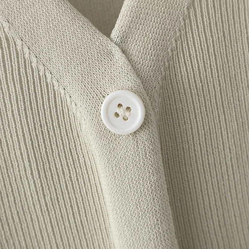 Elegant Tracksuit Suit Women O Neck Button Contrast Color Short-sleeved Tops with High Waist Wide Leg Knit Pants Two-piece Set 250210