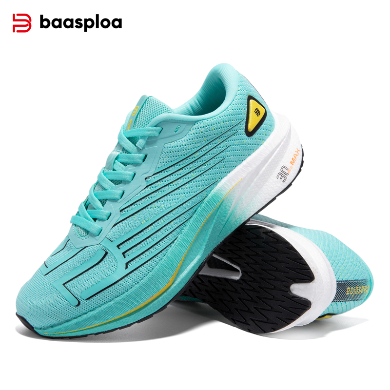 Baasploa Women Running Shoes Carbon Plate Professional Jogging Sneaker Female Casual Breathable Sports Shoes