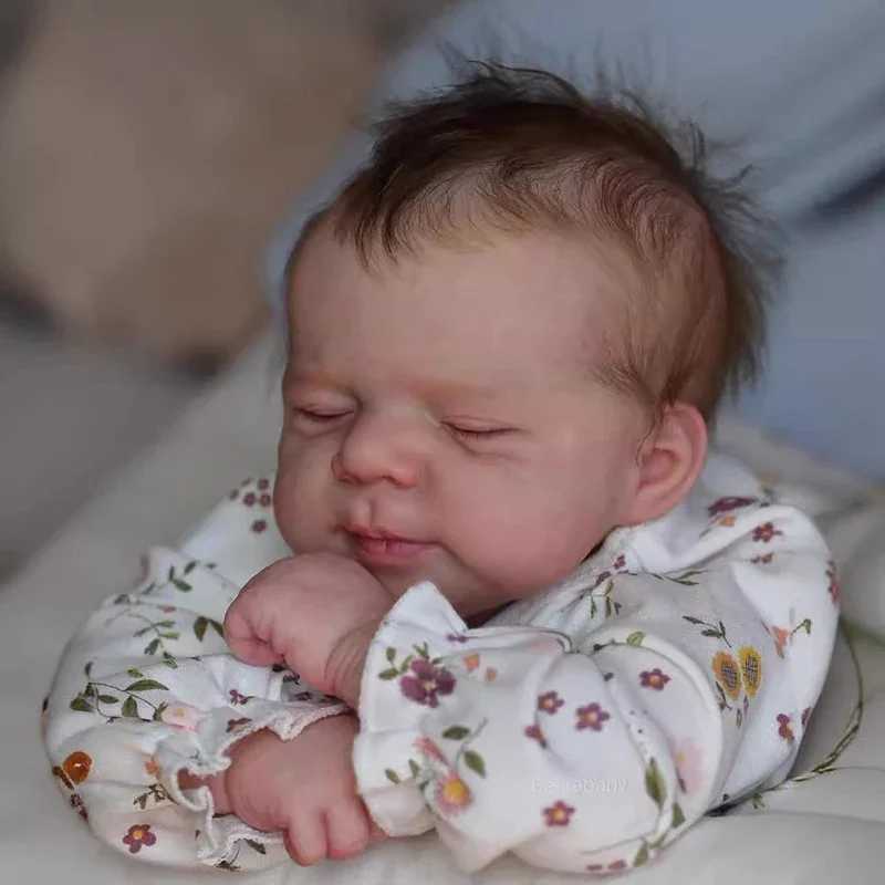 49CM Silicone Regenerated Baby Doll Pascale Sleeping Girl Body 3D Painting Skin and Visible Veins Mu ecas Regenerated Baby Kettle X250210