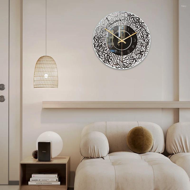 Wall Clocks Wall Clocks Arabic Acrylic Clock Eid Mubarak Muslim Retro Numerals Large Silent Watch Home Room Ramadan Festival Decoration w250327