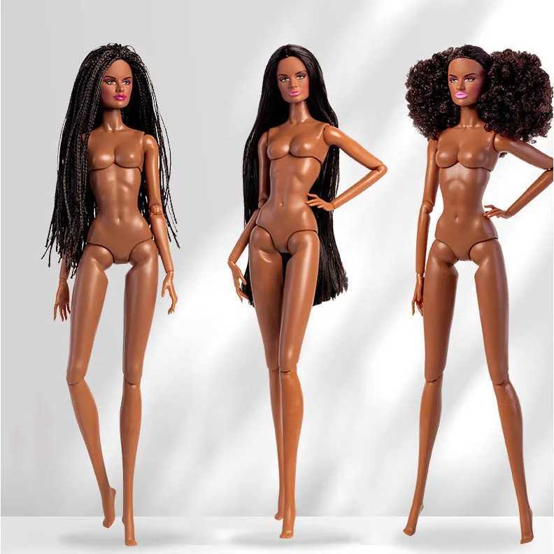 1/6 African Black Dirty Weaving Super Model Nude Doll 32cm BJD Black Skin Black Pearl Doll Childrens DIY Dress up Toy Series Gift X2502101
