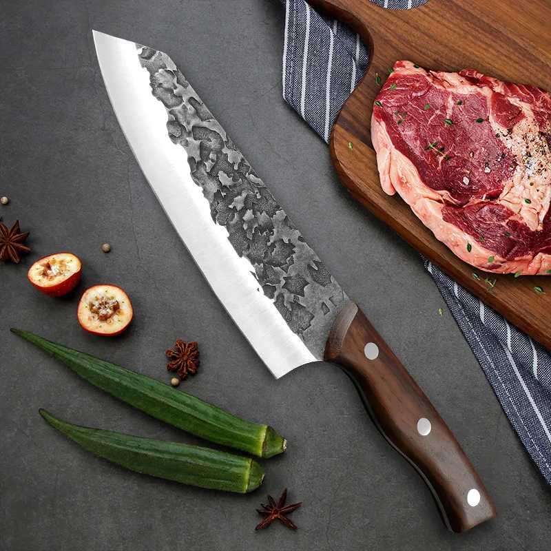 Handmade Forged Kitchen Knife Japanese Chef Knife Stainless Steel Knife for Meat Fruit Fish Vegetables Butcher Cooking KnifeXJ250210