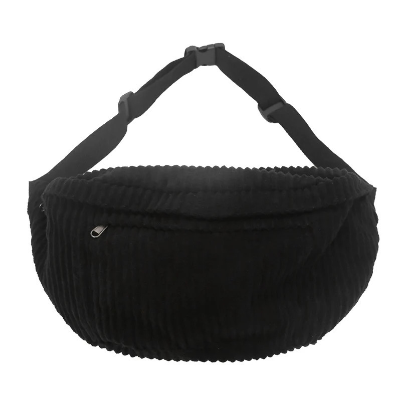 Large Capacity Corduroy Women Waist Pack Casual Fanny Pack Academic Style Chest Bag Unisex Shoulder Crossbody Bag Waist Belt Bag 250117