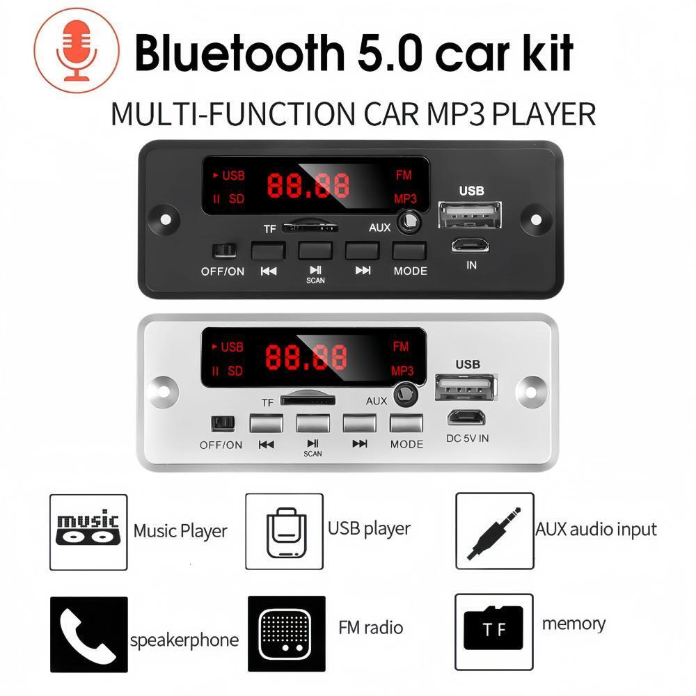 DC 12V 50W Amplifier Bluetooth 5.0 MP3 Player Decoder Board FM Radio TF USB 3.5mm AUX Module Bluetooth Receiver Car kit Audio