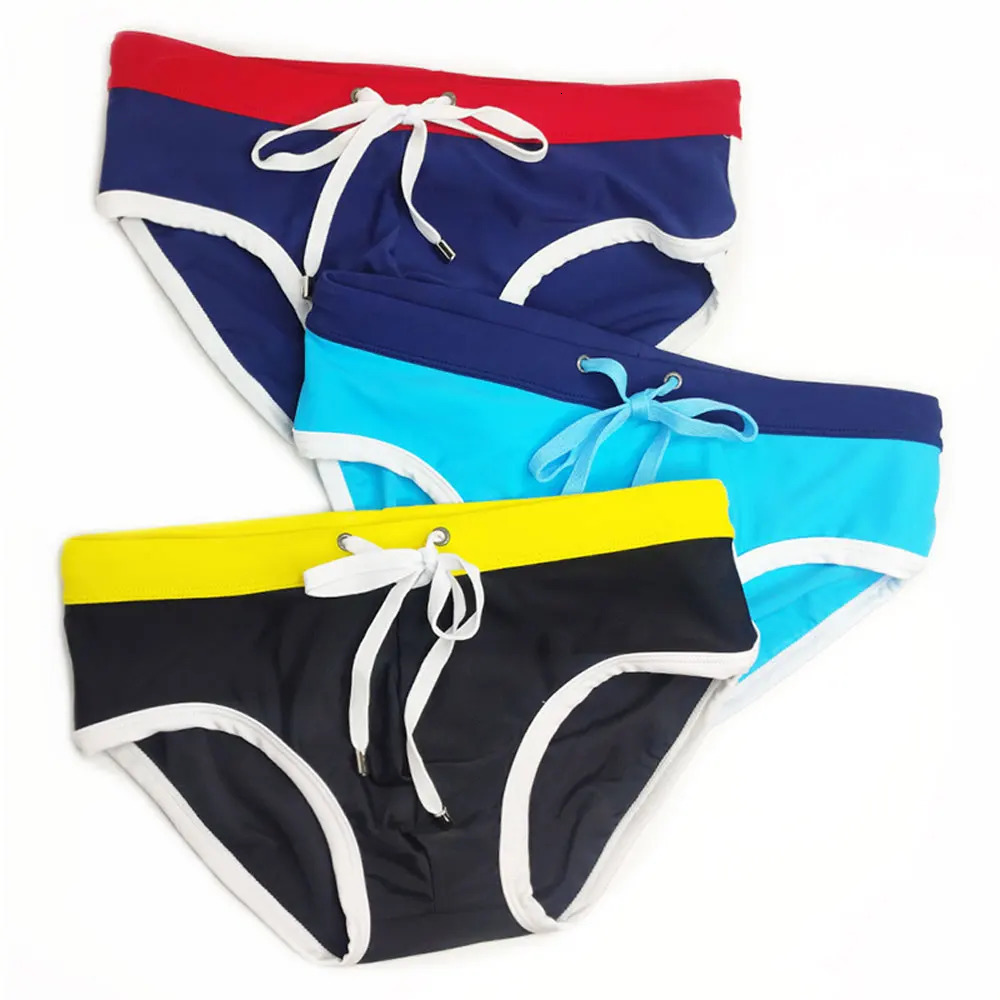Mens Swim Briefs Sexy Swimming Triangle Short Summer Water Sport Beach Pants Swimsuit Swimwear Sexy Male Bathing Suit Surfing 250207
