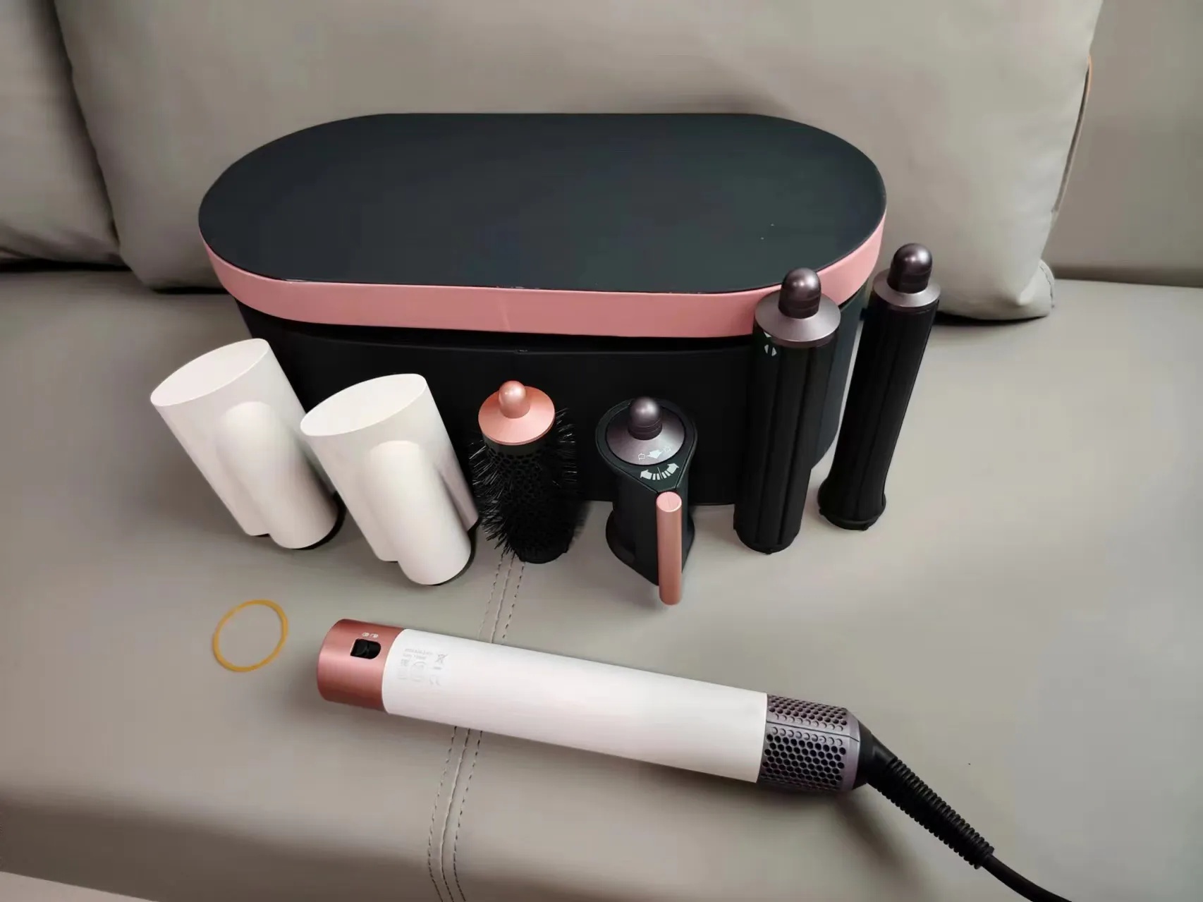 7 In 1 Brush Brushless High Speed with Diffuser Ionic Blow Dryer Air Styling Comb Auto Hair Curler