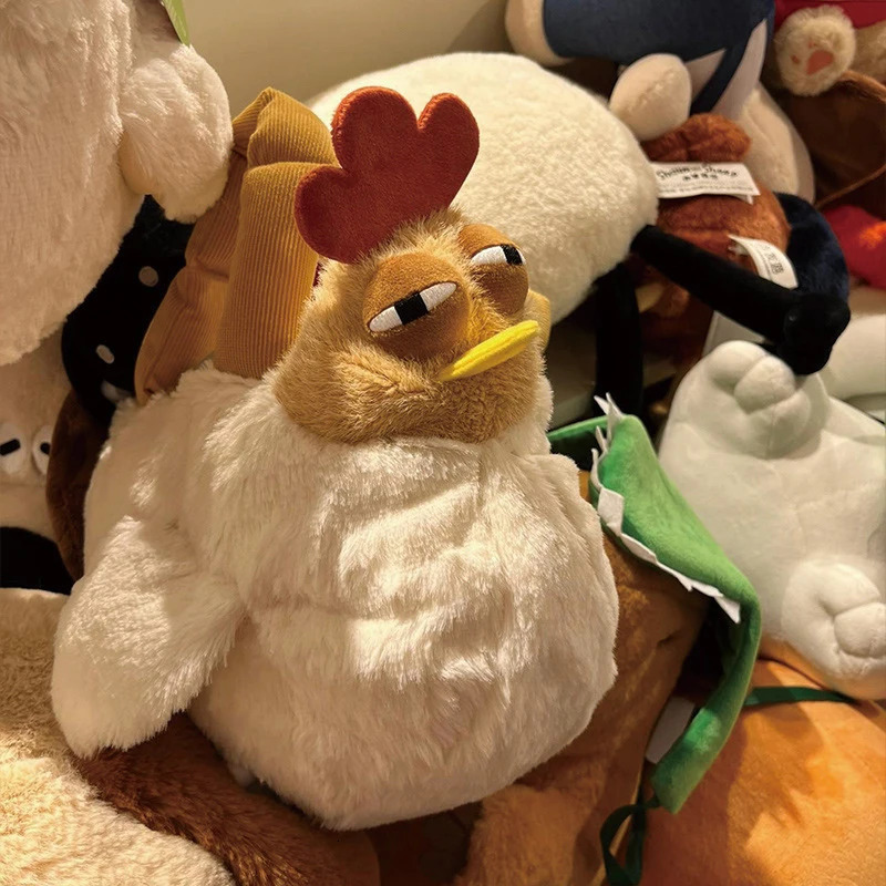 Creative Plush Chick Handbag Quirky Hen Modelling Handbag Cute Large Capacity Soft Doll Crossbody Bag Womens Birthday Gift 250207