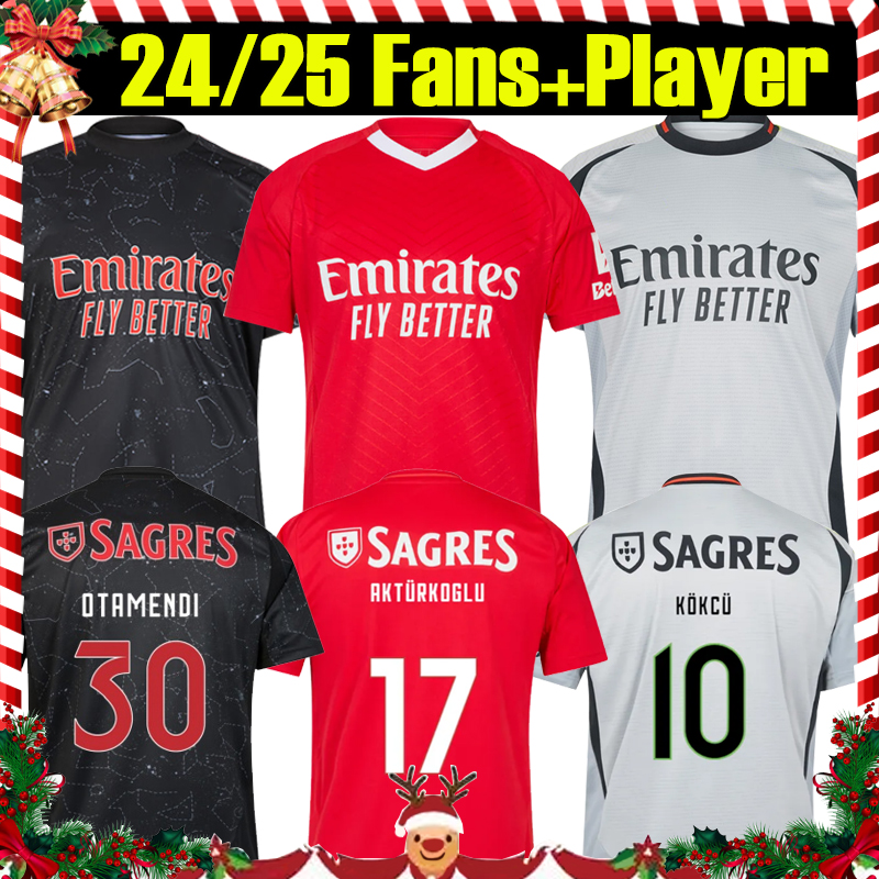 4XL 24 25 DI MARIA AKTURKOGLU Soccer Jerseys Fans Player Version PAVLIDIS KOKCU 2024 2025 BeNfIcAS Home Away AMDOUNI Men Kids Kits Uniforms Football Shirts