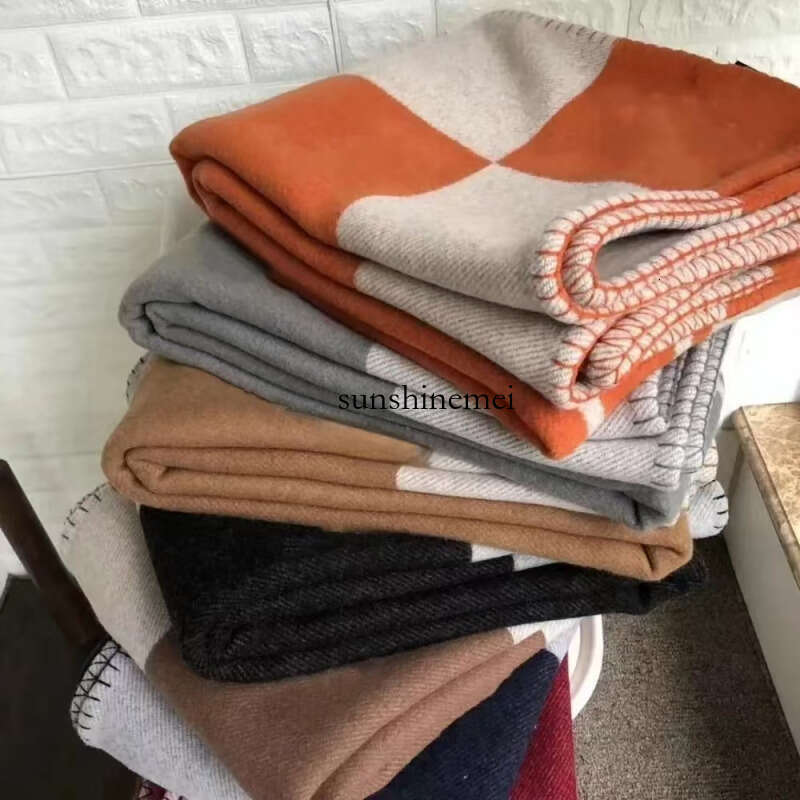 Designer Letter Cashmere Soft Wool Scarf Shawl Portable Travel Warm Plaid Sofa Bed Knitted Throw Blanket Gift for Women 700g-1500g 99316