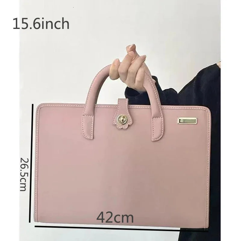 13-16 Inch Fashion PU Laptop Sleeve Pink With Handle Protective Case Breathable Laptop Bag For Xiaomi Notebook Pouch 250208