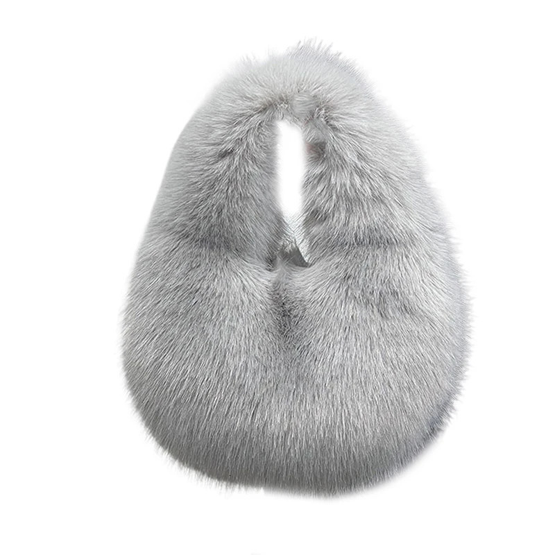Faux Fur Ladies Shoulder Bag Soft Plush Womens Evening Tote Handbag Womens Clutch Fluffy Crossbody Bag 250207