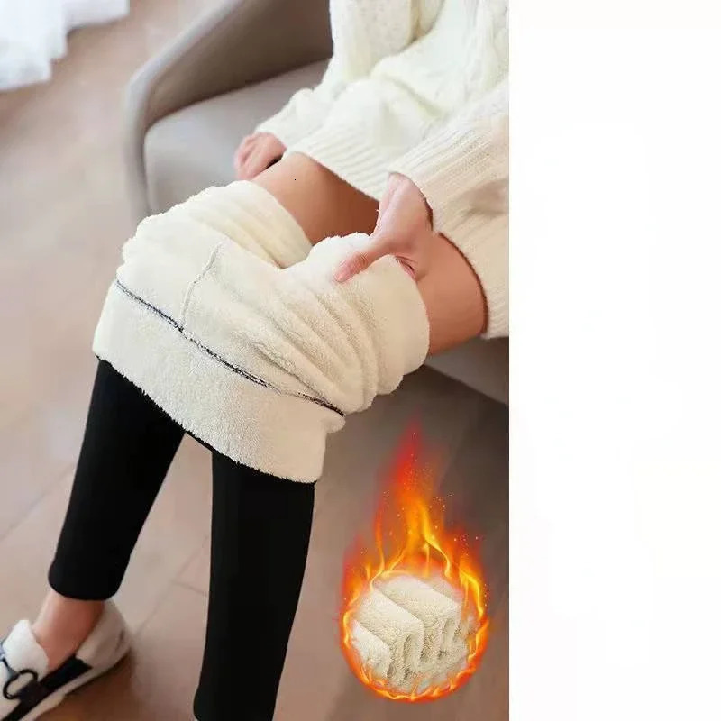 Winter Warm Legging Adding Velvet and Thickening Leggings Small Feet Pencil Pants Outdoor Wearling Casual Stretchy 250109Z