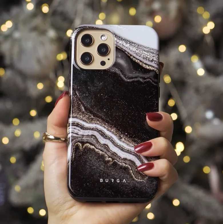 BURGA Sparkling Beach Phone Case for iPhone 16 15 14 13 12 11 Pro Max X XS XR XSMax 7 8 Plus Glossy Film Hard PC Cover Z250210
