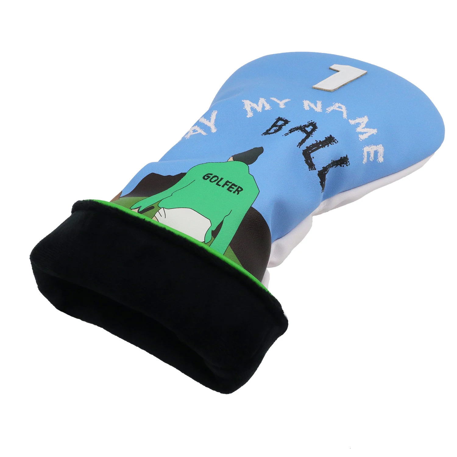 1 pc Golf Headcover for Driver fairway and UT Cover Prank Style PU Leather PrintingAbstract Art Style 250120