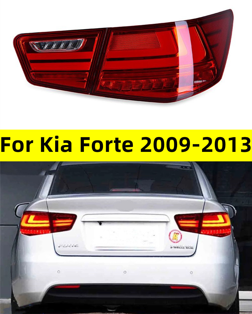LED Tail Light For Kia Forte 2009-2013 Rear Fog LED Dynamic Turn Signal Lights Car Reverse Taillights Assembly