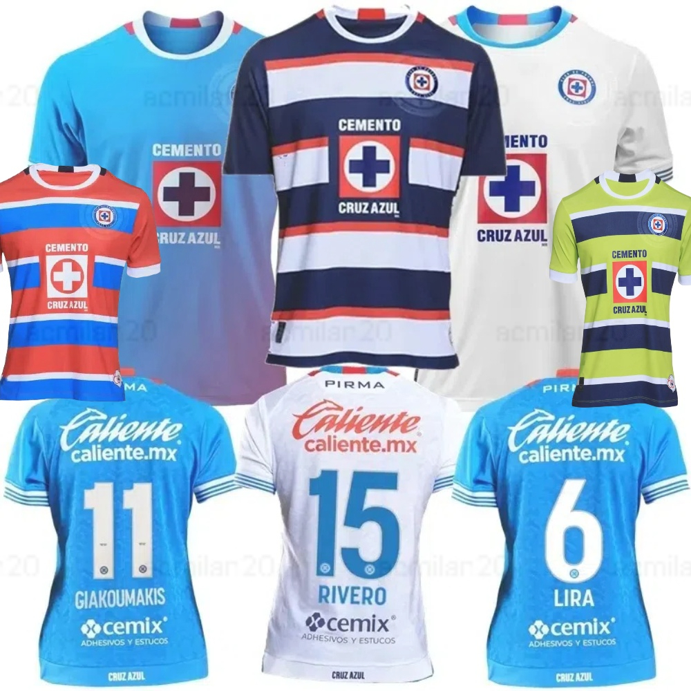 24 25 Maglie Calcistiche Cruz Azul S-4Xl Cdsyc Giakoumakis Messico League Pined…