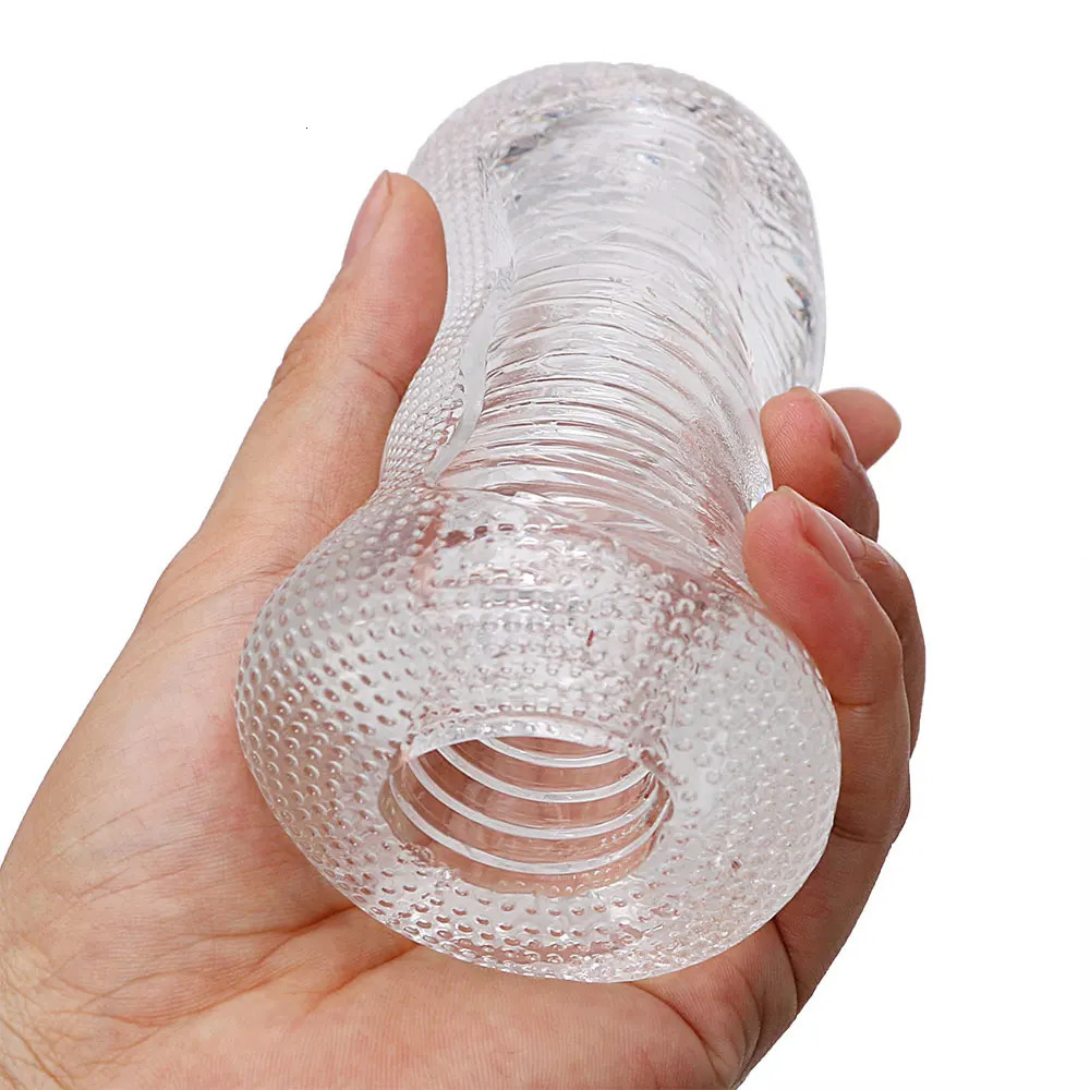 13cm Transparent Vaginal Sex Toy for Men 18 Plus Male Masturbator Realistic Vagina Real Pussy Penis Enlargement Exerciser Erotic 250227