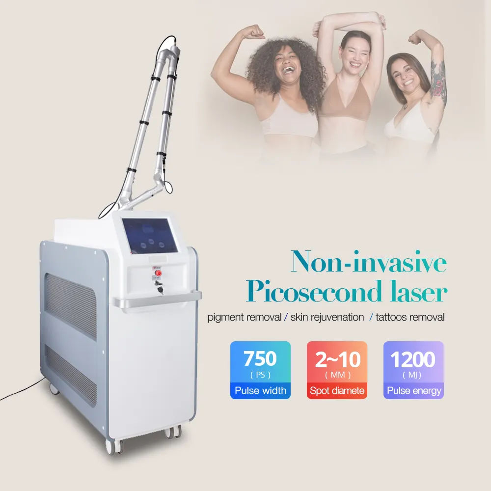 ND YAG Picosecond Laser Tattoo Removal Machine Portable 2 in 1 755NM Laser 1064nm Pigment Removal