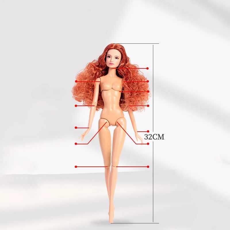 New Fashion Supermodel 32cm BJD Doll Body Blond Black Hair White Skin Kids Play House DIY Dress Up Toys Birthday Party Gifts X250210