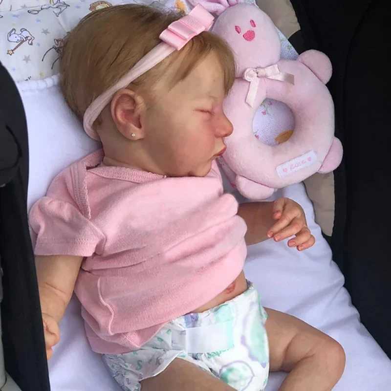 47CM Full Body Vinyl Reborn Doll Levi Asleep with Rooted Hair Soft Touch Reborn Baby Doll Hand Paint Visible Veins Can be washed X250210