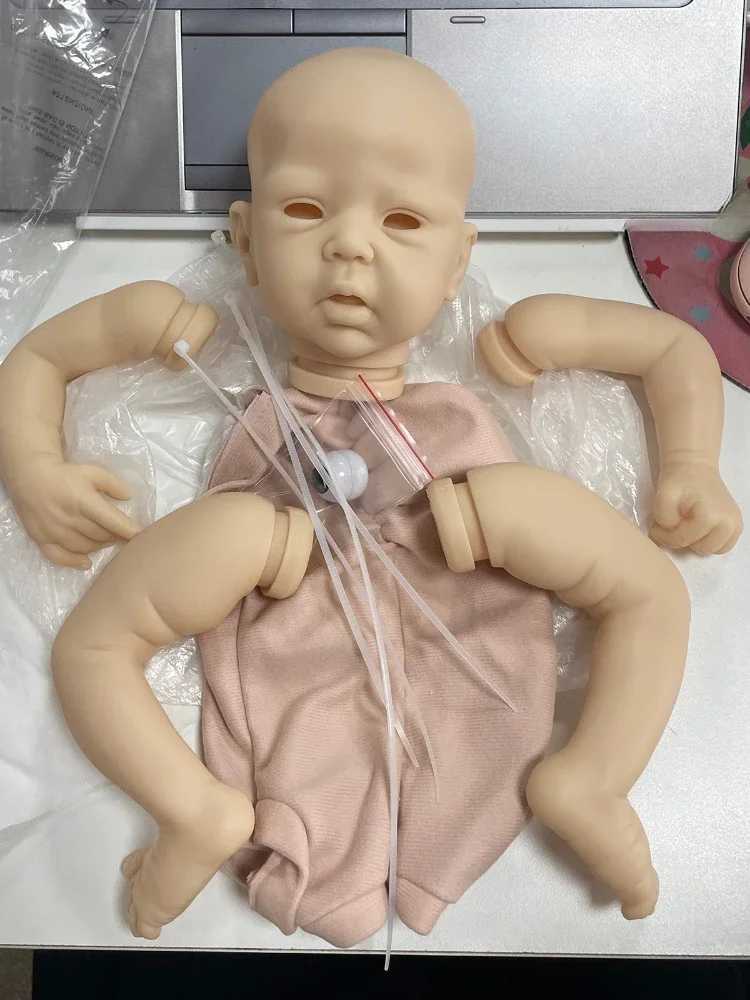 18Inch Reborn Kit Mindy Open Eyes Reborn Baby Doll Unpainted Blank Parts with Body and Eyes Drop Shipping doll reborn kit X250210
