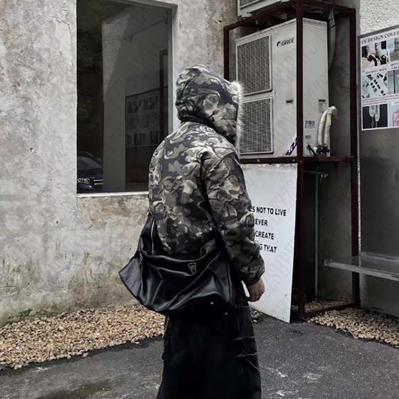 American Style Zipper Top Men Y2k Clothes Solid color Punk Loose Streetwear Grunge Goth Hip Hop Zip up Hoodie Fashion Harajuku 250109Z